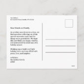 Happy Hanukkah Botanische Waterverf Feestdagenkaart (Achterkant)