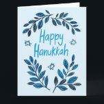 Happy Hanukkah Botanische Waterverf Kaart<br><div class="desc">Zoete tekening om iemand gelukkig te wensen hanukkah! Klik op "bewerken met ontwerpgereedschap" om uw eigen tekst toe te voegen. Ook beschikbaar als briefkaart, wenskaart, fotokaarten of digitale download om direct te verzenden via e-mail of sms. Check mijn shop voor meer of laat me weten of je iets op maat...</div>