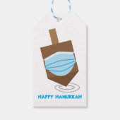 Happy Hanukkah - Bovenkant draaien met gezichtsmas Cadeaulabel (Voorkant)