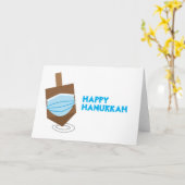Happy Hanukkah - Bovenkant draaien met gezichtsmas Kaart (Gele Bloem)