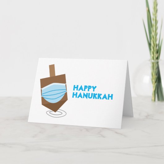 Happy Hanukkah - Bovenkant draaien met gezichtsmas Kaart (Voorkant)