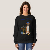 Happy Hanukkah Boxer Jewish Boxer Ugly Sweater Chr (Voorkant volledig)