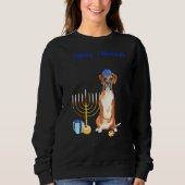 Happy Hanukkah Boxer Jewish Boxer Ugly Sweater Chr (Voorkant)