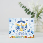 Happy Hanukkah Briefkaart (Staand voorkant)
