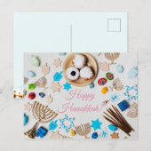 Happy Hanukkah Briefkaart (Voorkant / Achterkant)