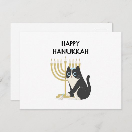 HAPPY HANUKKAH BRIEFKAART (Voorkant / Achterkant)