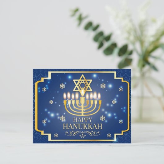 Happy Hanukkah Briefkaart (Staand voorkant)