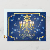 Happy Hanukkah Briefkaart (Voorkant / Achterkant)