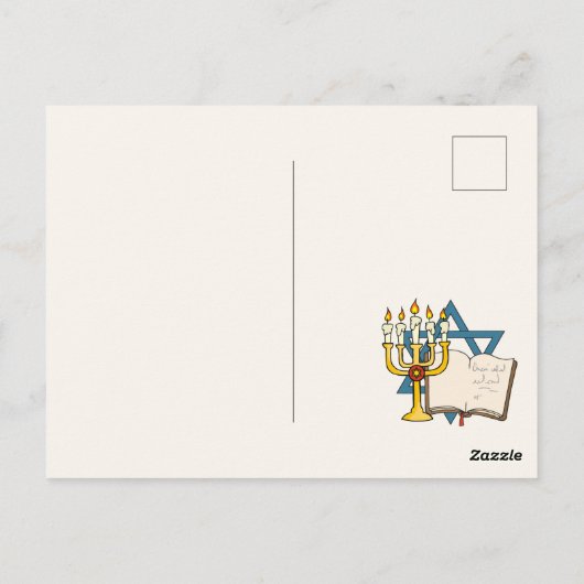 Happy Hanukkah Briefkaart (Achterkant)