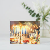 Happy Hanukkah Briefkaart (Staand voorkant)