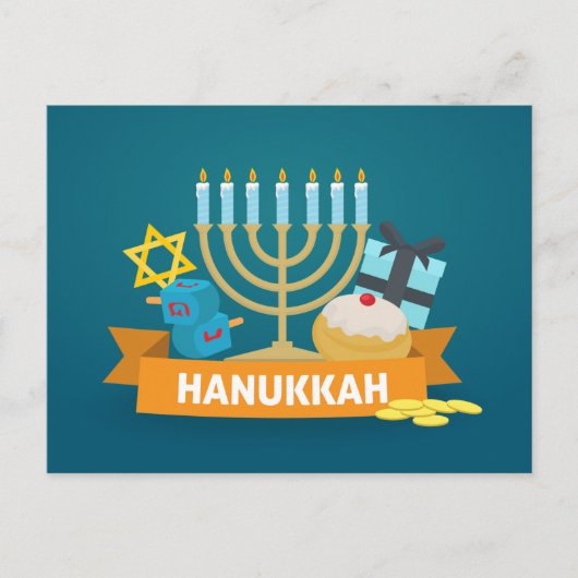 Happy Hanukkah Briefkaart (Voorkant)