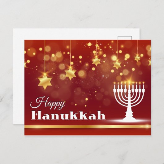 Happy Hanukkah Briefkaart (Voorkant / Achterkant)