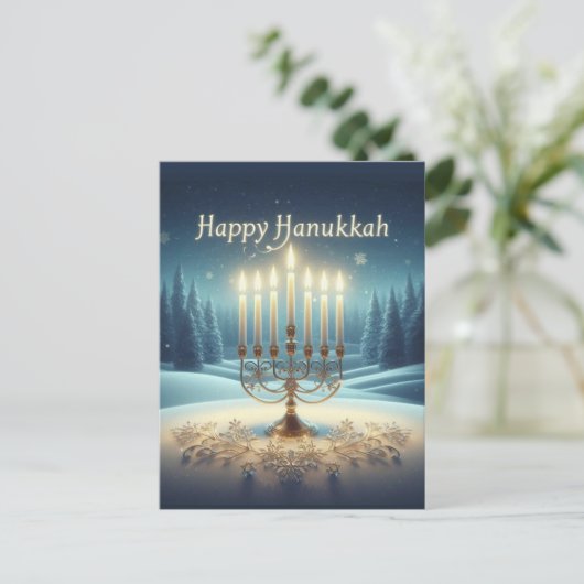 Happy Hanukkah Briefkaart (Staand voorkant)