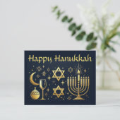 Happy Hanukkah Briefkaart (Staand voorkant)