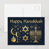 Happy Hanukkah Briefkaart (Voorkant / Achterkant)
