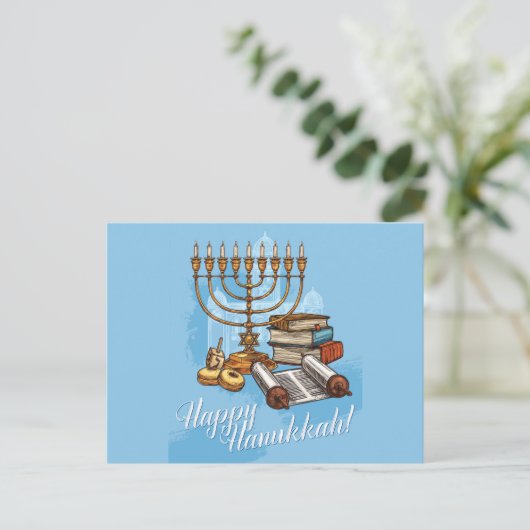Happy Hanukkah Briefkaart (Staand voorkant)