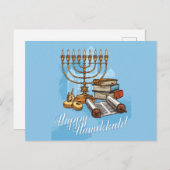Happy Hanukkah Briefkaart (Voorkant / Achterkant)
