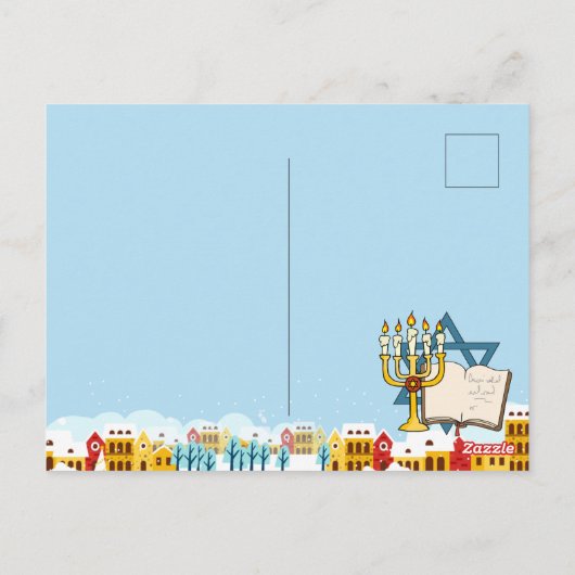 Happy Hanukkah Briefkaart (Achterkant)