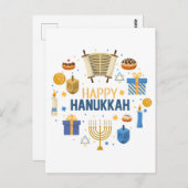 Happy Hanukkah Briefkaart (Voorkant / Achterkant)
