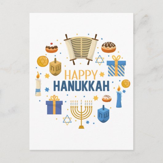 Happy Hanukkah Briefkaart (Voorkant)