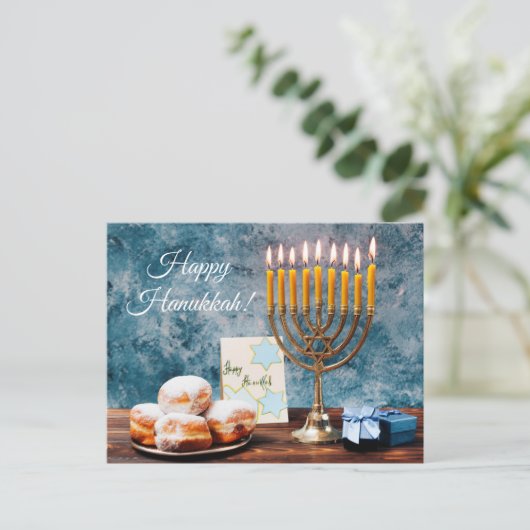 Happy Hanukkah Briefkaart (Staand voorkant)