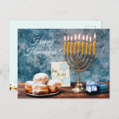 Happy Hanukkah Briefkaart (Voorkant / Achterkant)