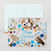 Happy Hanukkah Briefkaart (Voorkant / Achterkant)
