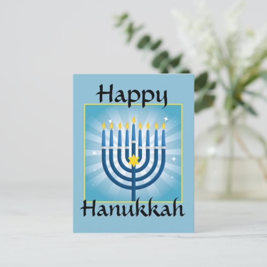 Happy Hanukkah Briefkaart (Staand voorkant)