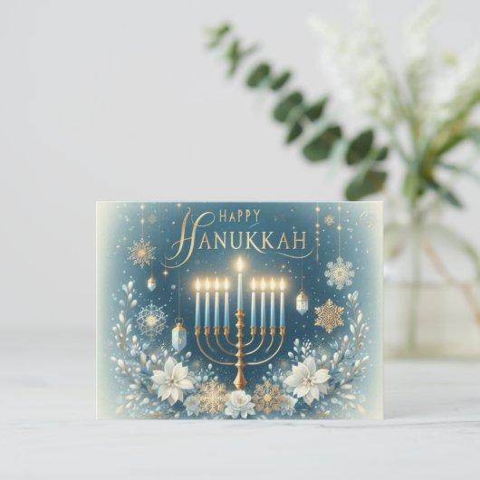 Happy Hanukkah Briefkaart (Staand voorkant)