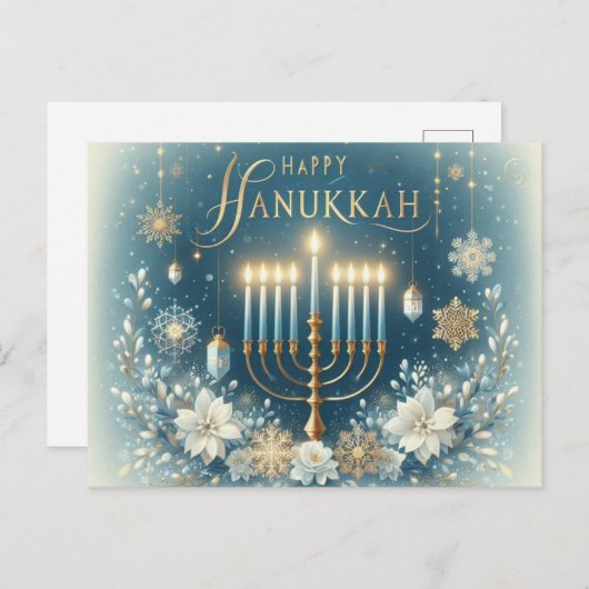 Happy Hanukkah Briefkaart (Voorkant / Achterkant)