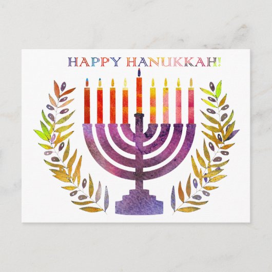 Happy Hanukkah Briefkaart (Voorkant)