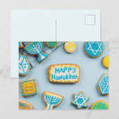 Happy Hanukkah Briefkaart (Voorkant / Achterkant)