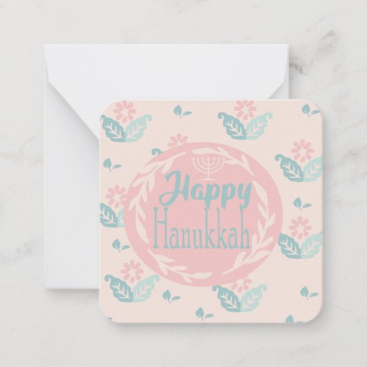 Happy Hanukkah-briefkaart Notitiekaartje (Voorkant)