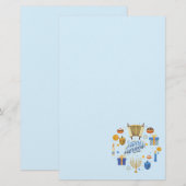 Happy Hanukkah Briefpapier (Voorkant / Achterkant)