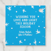 Happy Hanukkah Brush Script Custom Name Bedankjes Labels (Achterkant)