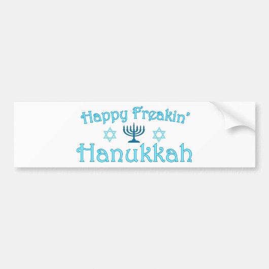 happy hanukkah bumpersticker (Voorkant)