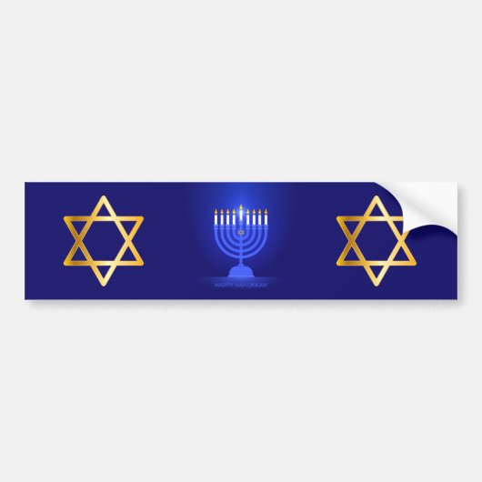 Happy Hanukkah-Bumpersticker Bumpersticker (Voorkant)