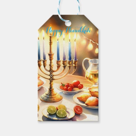 Happy Hanukkah Cadeaulabel (Voorkant)