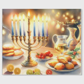 Happy Hanukkah Cadeaupapier (Vlak)