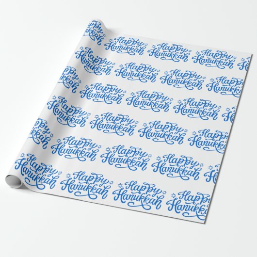 Happy Hanukkah Cadeaupapier (Uitgerold)