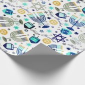 Happy Hanukkah Cadeaupapier (Hoek)