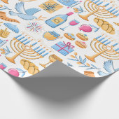 Happy Hanukkah Cadeaupapier (Hoek)