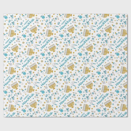 Happy Hanukkah Cadeaupapier (Vlak)