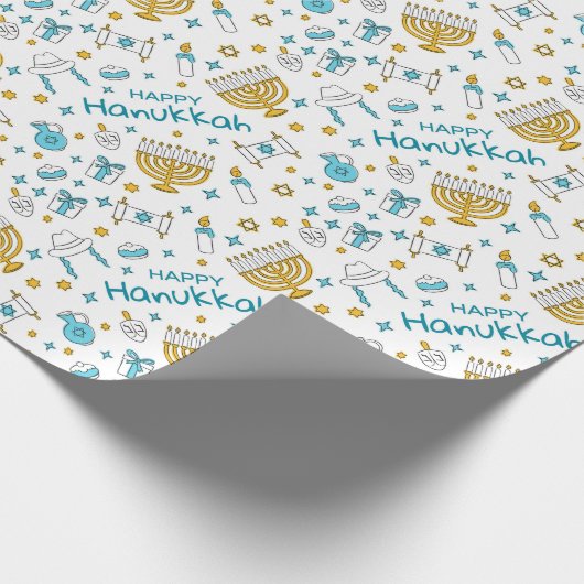 Happy Hanukkah Cadeaupapier (Hoek)