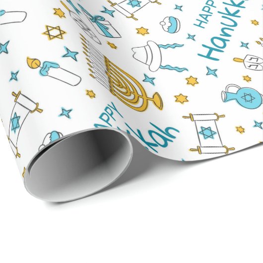 Happy Hanukkah Cadeaupapier (Rol Hoek)