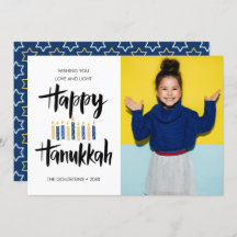 Happy Hanukkah Candles | Feestdagen verticale foto