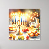Happy Hanukkah Canvas Afdruk (Voorkant)