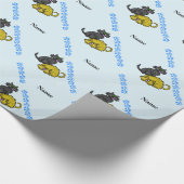 Happy Hanukkah Cat Gift Wrap Cadeaupapier (Hoek)