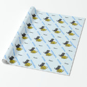 Happy Hanukkah Cat Gift Wrap Cadeaupapier (Uitgerold)