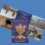 Happy Hanukkah Celebrate Mirakel of Season Drieluik Wenskaart<br><div class="desc">Happy Hanukkah! Viel het wonder van het seizoen. Moge je thuis gevuld worden met liefde,  licht en geluk. Met deze bewerkbare Hanukkah-kaart kunt u foto's en tekst toevoegen om naar familie en vrienden te verzenden.</div>